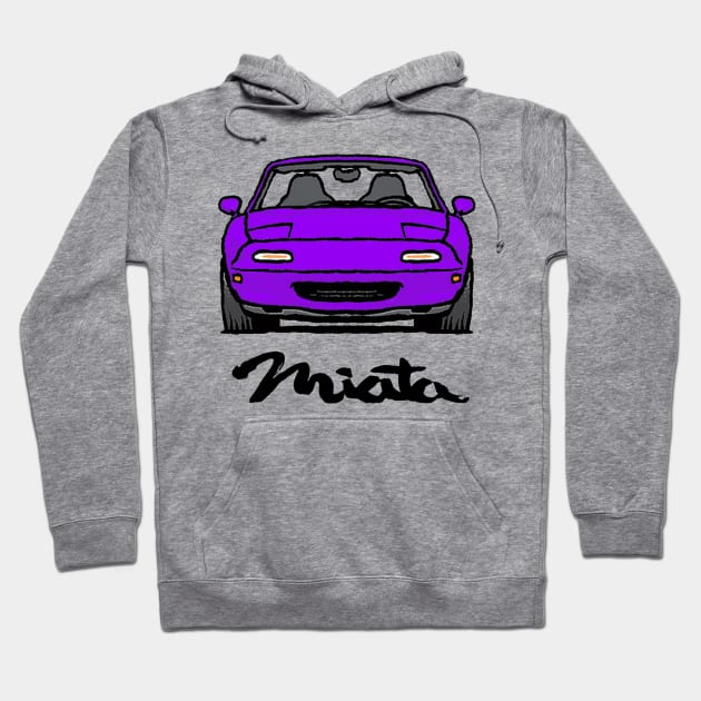 MX5 Miata NA Purple Hoodie by Woreth